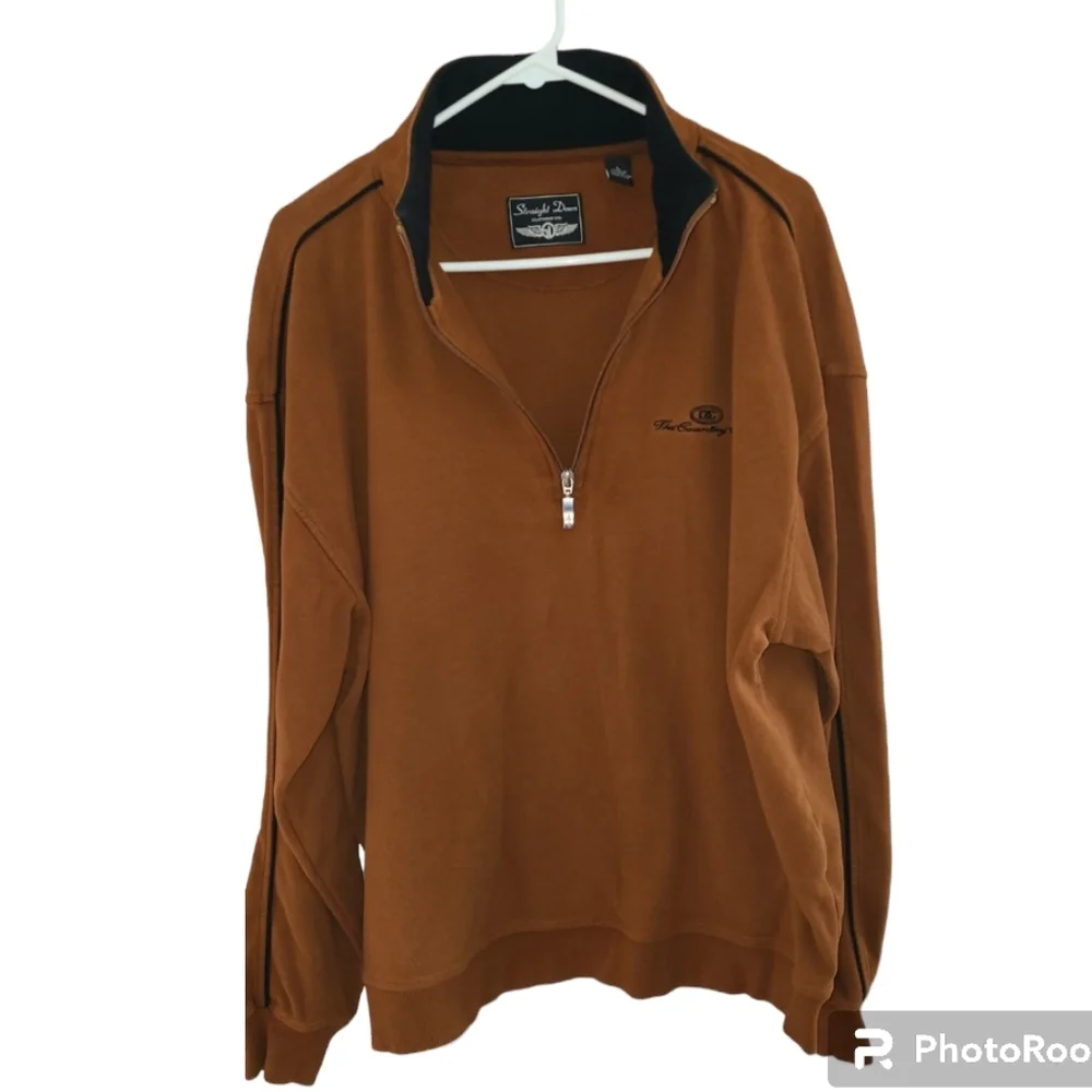 Straight Down Quarter zip pullover‎ sweatshirt with collar golf attire DC